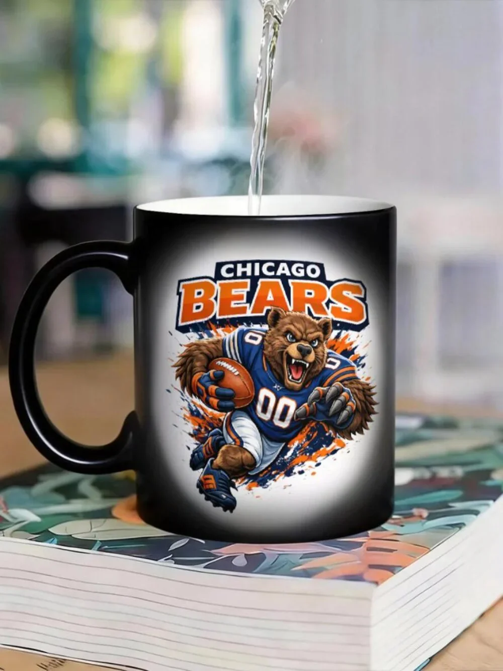 Chicago Bears Matte Heat Reactive Mug NFL Football Fan Cup 11oz